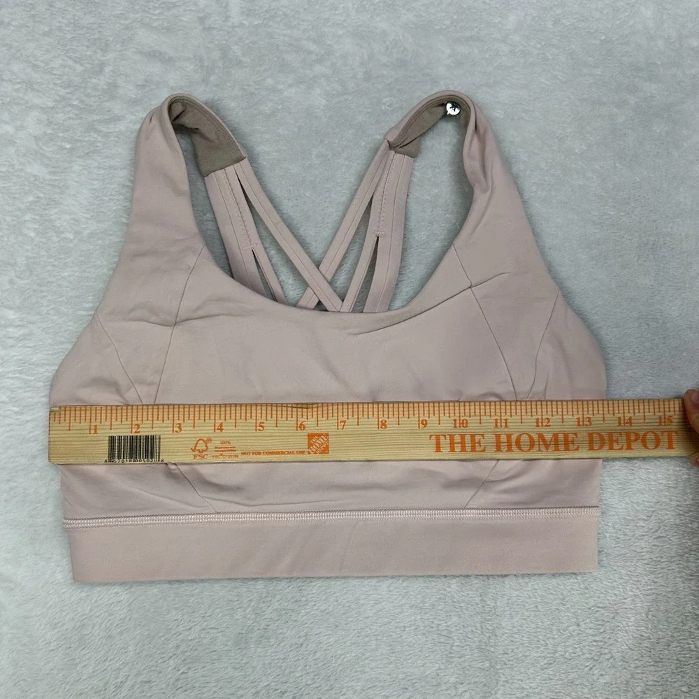 Lululemon Free to Be Sports Bra Women's Light Pink Sweat‎ Wicking Stretch - 6